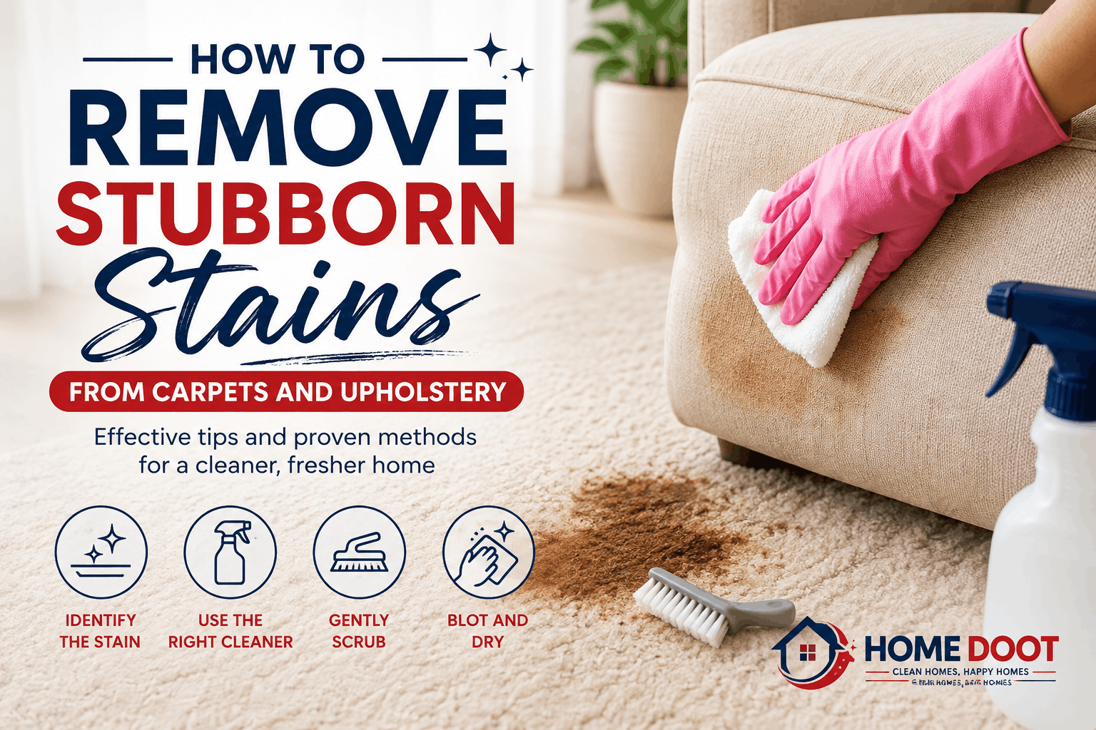 How to Remove Stubborn Stains from Carpets and Upholstery